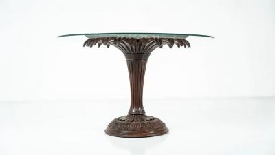 Sunflower Dining Table Wood and Glass Italy 1960s