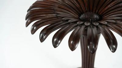 Sunflower Dining Table Wood and Glass Italy 1960s