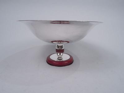 Super Stylish Italian Art Deco Sterling Silver and Bakelite Compote