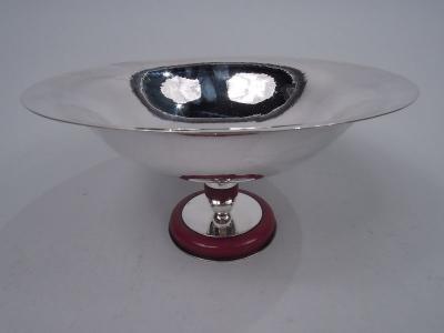 Super Stylish Italian Art Deco Sterling Silver and Bakelite Compote