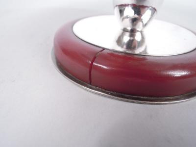 Super Stylish Italian Art Deco Sterling Silver and Bakelite Compote