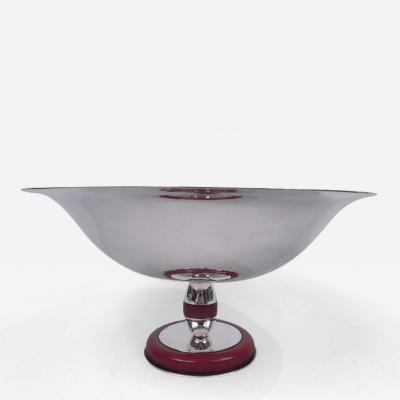 Super Stylish Italian Art Deco Sterling Silver and Bakelite Compote