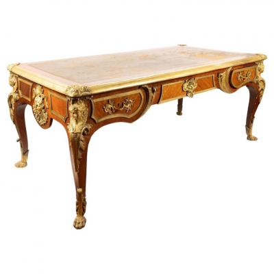 Superb French 19th Century Kingwood Gilt Bronze Mounted Writing Desk 1850
