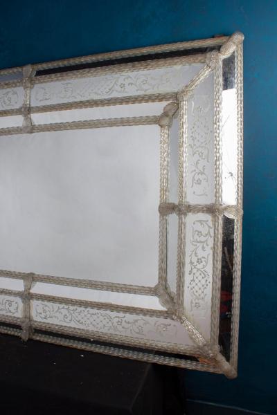 Superb Mid Century Venetian Mirror Murano 1960