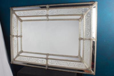 Superb Mid Century Venetian Mirror Murano 1960