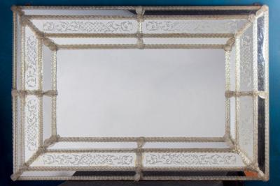 Superb Mid Century Venetian Mirror Murano 1960