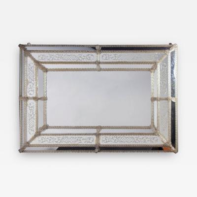 Superb Mid Century Venetian Mirror Murano 1960
