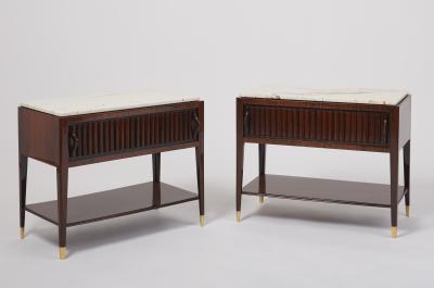 Superb Pair of Rosewood Side Tables Italy 1950s