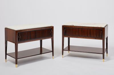 Superb Pair of Rosewood Side Tables Italy 1950s