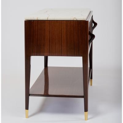 Superb Pair of Rosewood Side Tables Italy 1950s