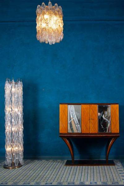 Superb Poliedri Floor Lamp with Bronze Color Base