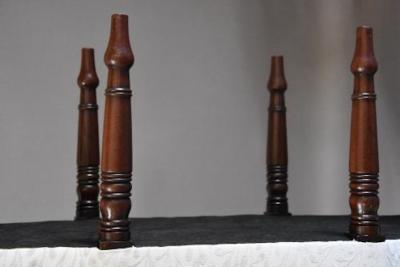 Superb pair of mahogany window seats