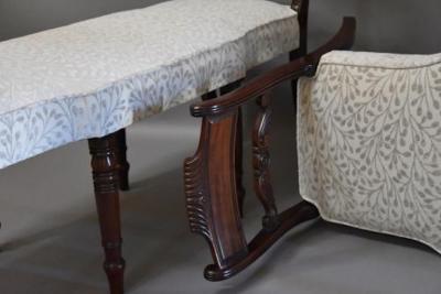 Superb pair of mahogany window seats