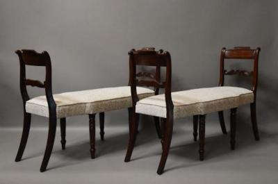 Superb pair of mahogany window seats