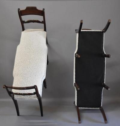Superb pair of mahogany window seats