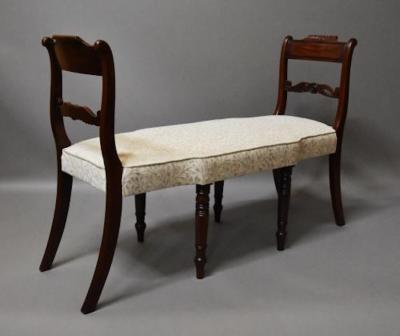 Superb pair of mahogany window seats