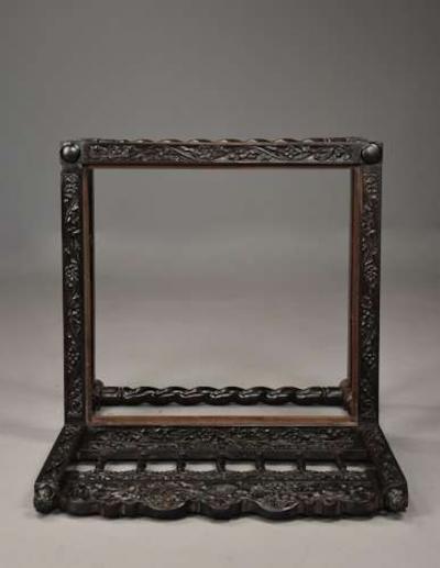 Superb quality 17thc carved ebony chair from The Coromandel Coast