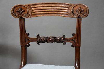 Superb quality set of eight Regency mahogany dining chairs