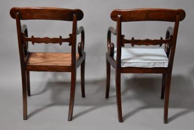Superb quality set of eight Regency mahogany dining chairs