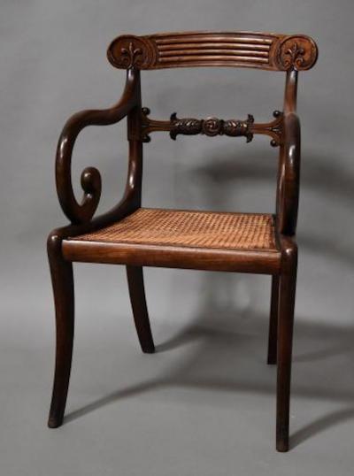 Superb quality set of eight Regency mahogany dining chairs