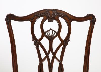 Superb set of four Chippendale mahogany dining chairs c 1760