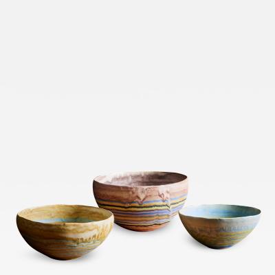 Susanne Protzmann Set of three Susanne Protzmann Ceramic Sounding bowls Germany 2022