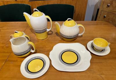 Susie Cooper Art Deco Tea Set by Susie Cooper in Tango Pattern