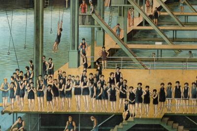 Sutro Baths Lithograph Poster American 1896