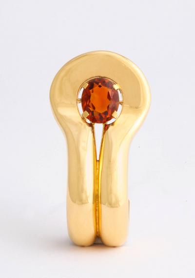 Suzanne Belperron 1940s Suzanne Belperron Citrine Gold Clip