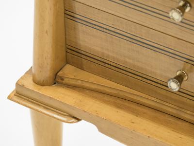 Suzanne Guiguichon French sycamore Night Stands 2 drawers Attr Suzanne Guiguichon 1950s