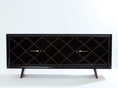 Suzanne Guiguichon Suzanne Guiguichon ebonized sycamore brass gilt sideboard 1940