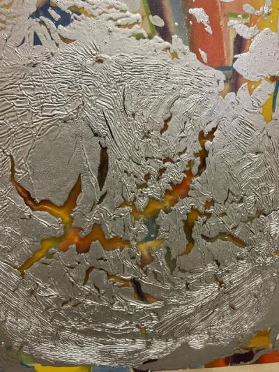 Suzanne Weinreich MONUMENTAL ABSTRACT POST MODERN COLORFUL PAINTING