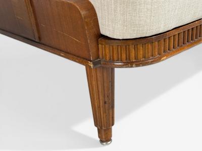 Svante Skogh Lounge Chairs Beige Linen Beech Sweden 1945