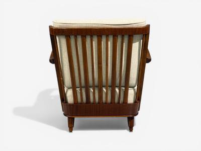 Svante Skogh Lounge Chairs Beige Linen Beech Sweden 1945