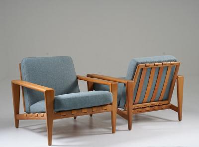 Svante Skogh Scandinavian Mid Century Lounge Chairs Bod by Svante Skogh