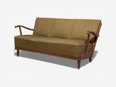 Svante Skogh Sofa Beech Fabric Sweden 1940s