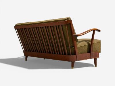 Svante Skogh Sofa Beech Fabric Sweden 1940s