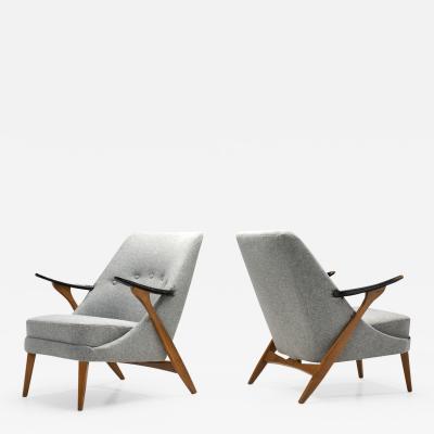 Svante Skogh Svante Skogh Armchairs for Seffle M belfabrik AB Sweden 1950s