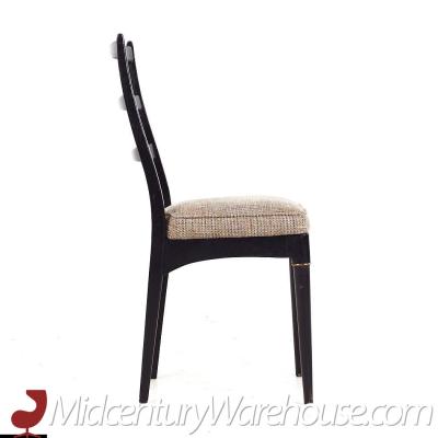 Svante Skogh Svante Skogh for Seffle of Sweden Mid Century Ebonized Dining Chairs Set of 4