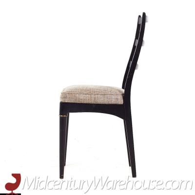 Svante Skogh Svante Skogh for Seffle of Sweden Mid Century Ebonized Dining Chairs Set of 4