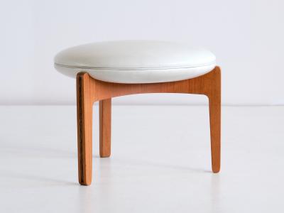 Sven Ellekaer Pair of Sven Ellekaer Three Legged Stools in Teak Chr Linneberg Denmark 1962