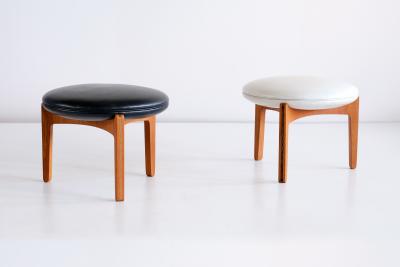 Sven Ellekaer Pair of Sven Ellekaer Three Legged Stools in Teak Chr Linneberg Denmark 1962
