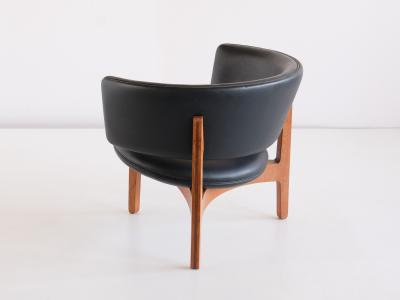 Sven Ellekaer Sven Ellekaer Three Legged Lounge Chair Christian Linneberg Denmark 1962
