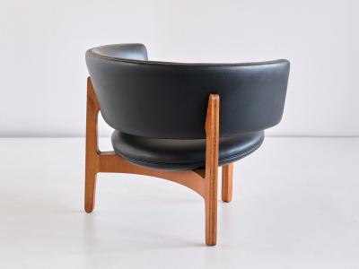 Sven Ellekaer Sven Ellekaer Three Legged Lounge Chair Christian Linneberg Denmark 1962