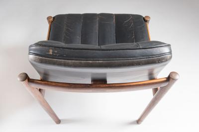 Sven Ivar Dysthe Pair of Easy Chairs in Rosewood and Leather by Sven Ivar Dysthe