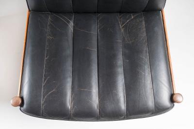 Sven Ivar Dysthe Pair of Easy Chairs in Rosewood and Leather by Sven Ivar Dysthe