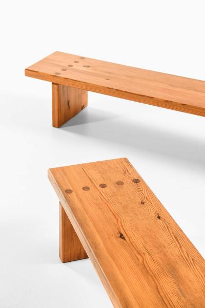 Sven Larsson Pair of Sven Larsson Pine Benches 1970s
