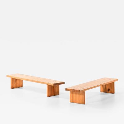 Sven Larsson Pair of Sven Larsson Pine Benches 1970s
