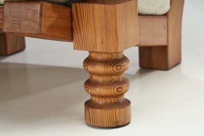 Sven Larsson Pair of T lja Armchairs with Sculpted Legs by Sven Larsson Sweden 1960s