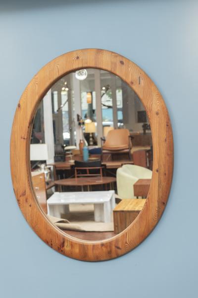 Sven Larsson Sven Larsson Large Oval Wall Mirror and Bench
